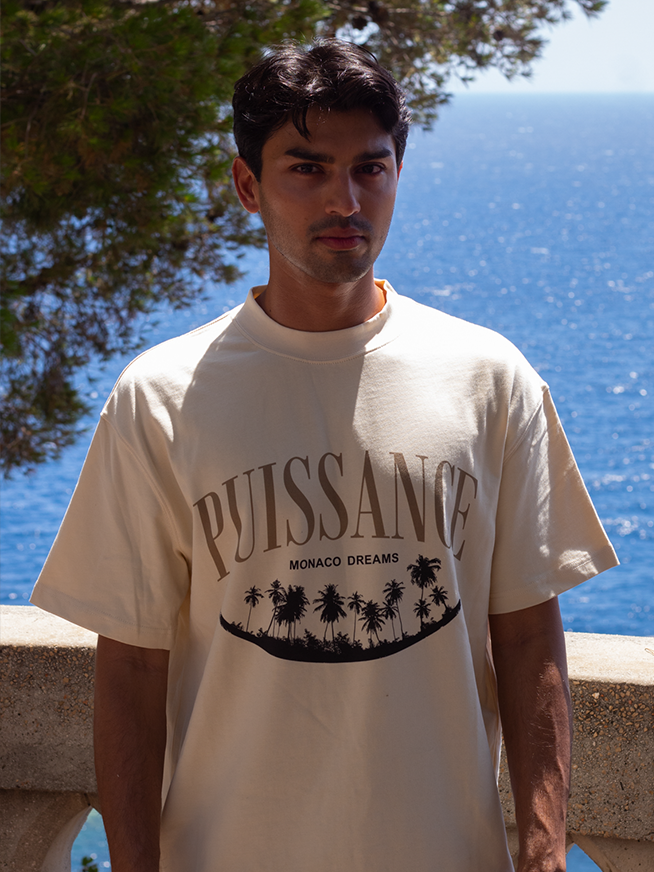 MONACO DREAMS TEE - BEIGE