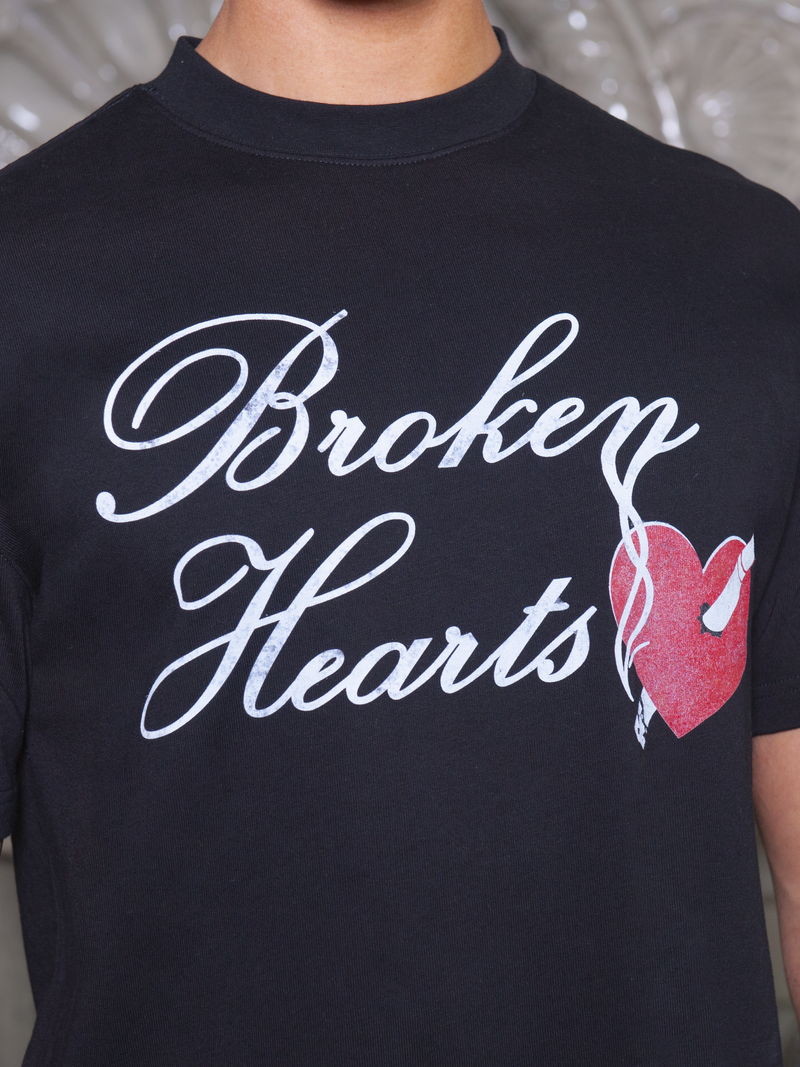 BROKEN HEARTS TEE - NOIR