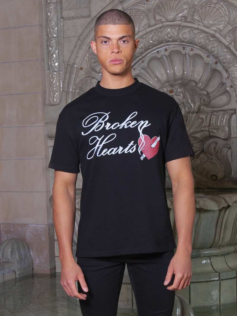 BROKEN HEARTS TEE - NOIR