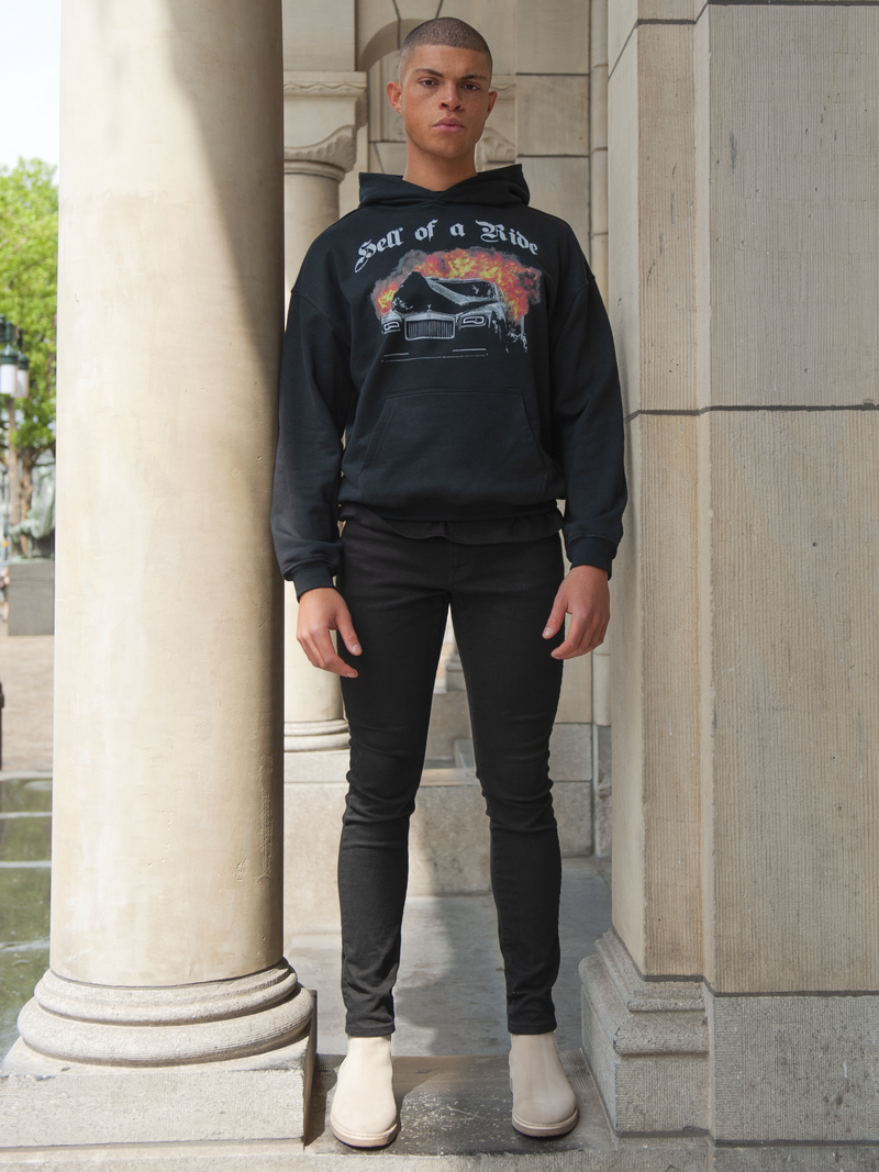 HELL OF A RIDE HOODIE - NOIR