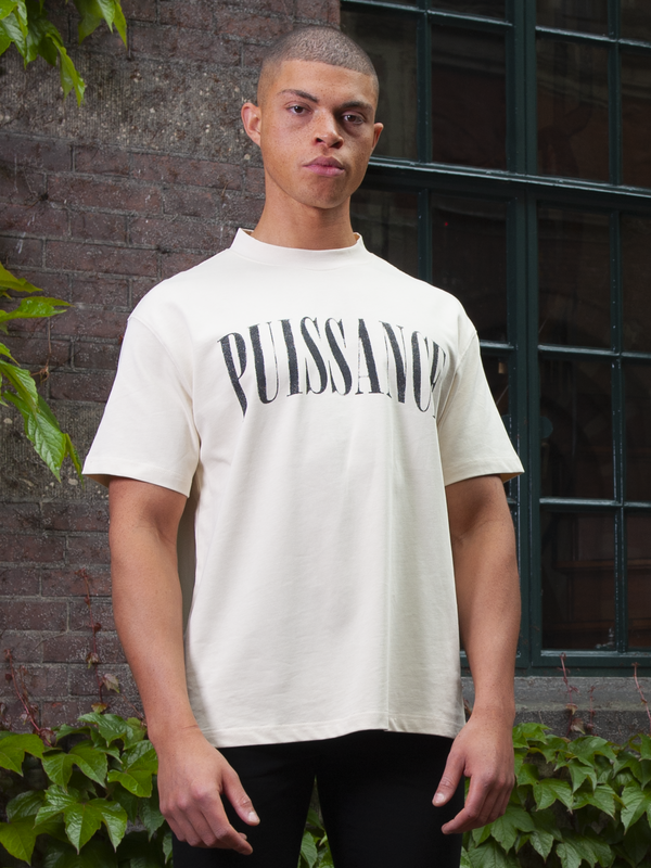 SPRAY  LOGO TEE - BEIGE