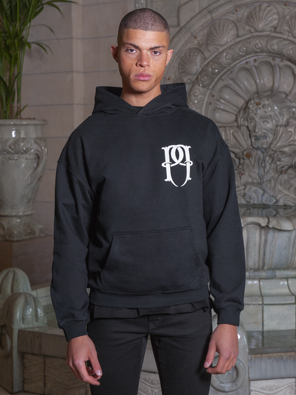 CREST LOGO HOODIE - NOIR