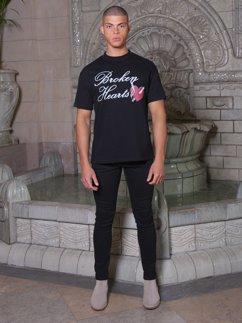 BROKEN HEARTS TEE - NOIR