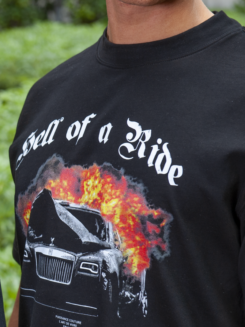 HELL OF A RIDE TEE - NOIR