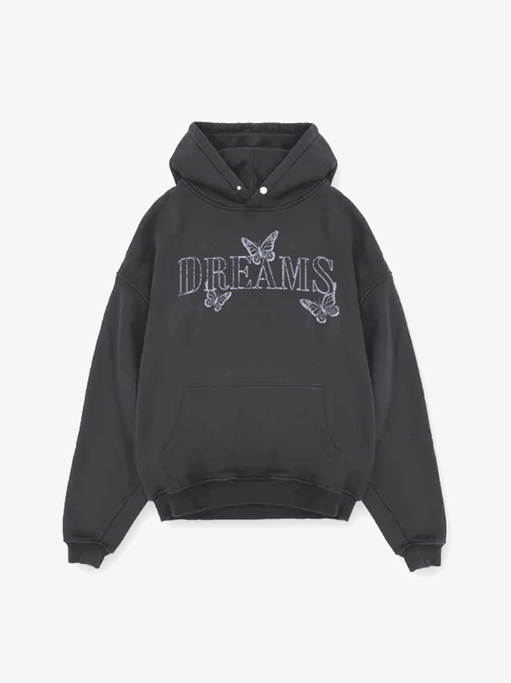 DREAMS HOODIE - WASHED BLACK