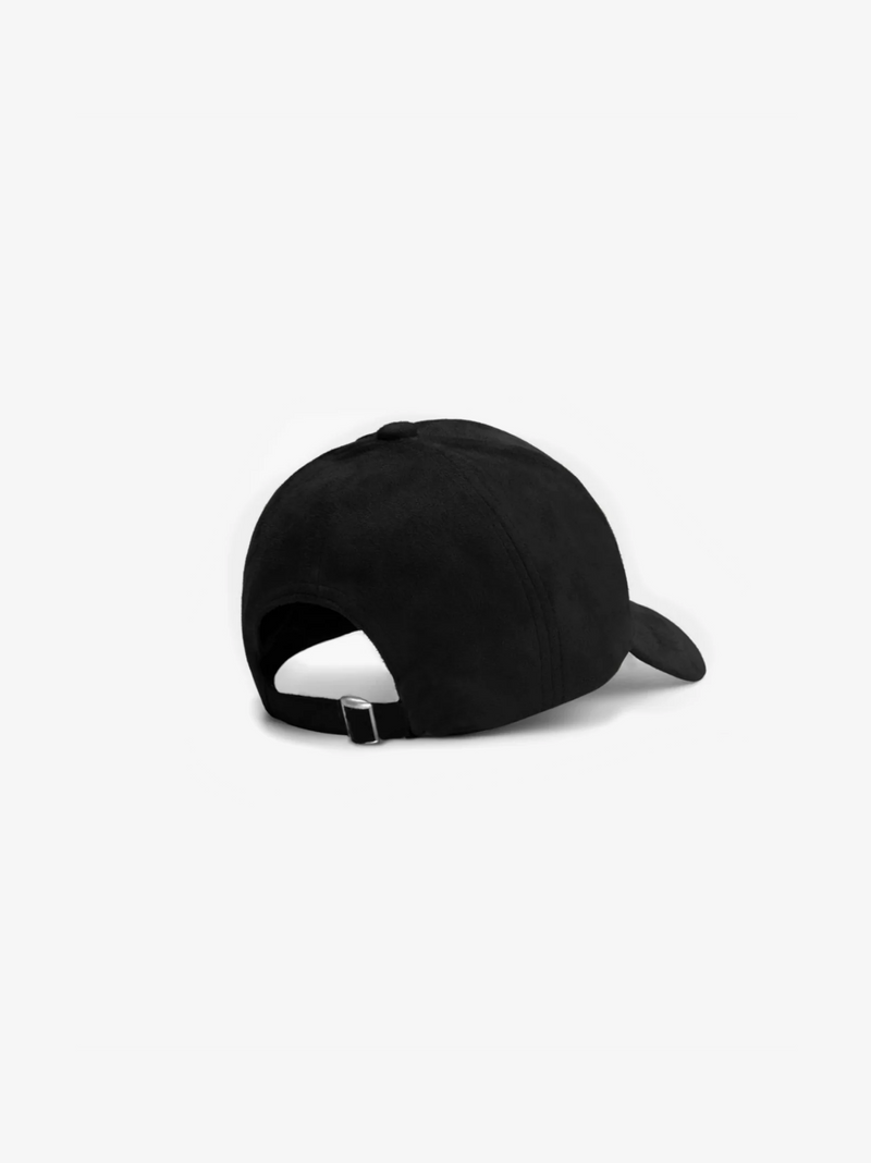 SUEDE LOGO CAP - NOIR