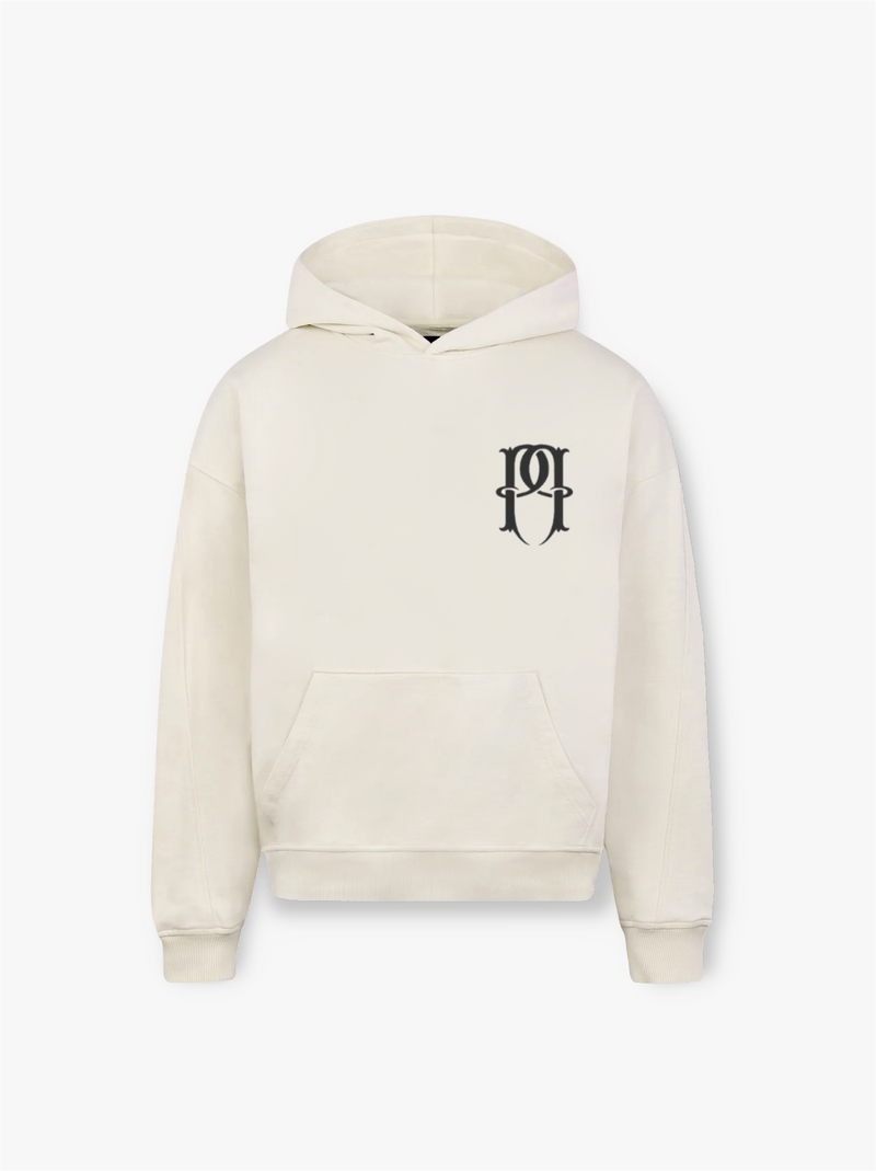 CREST LOGO HOODIE - BEIGE