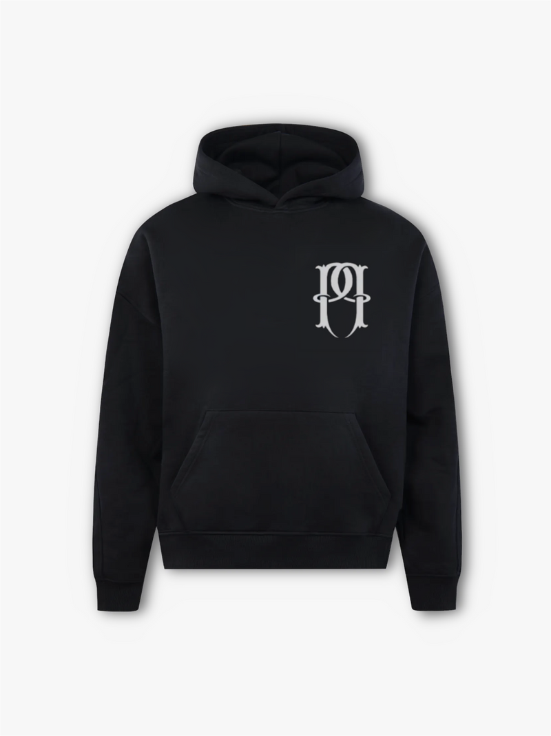 CREST LOGO HOODIE - NOIR