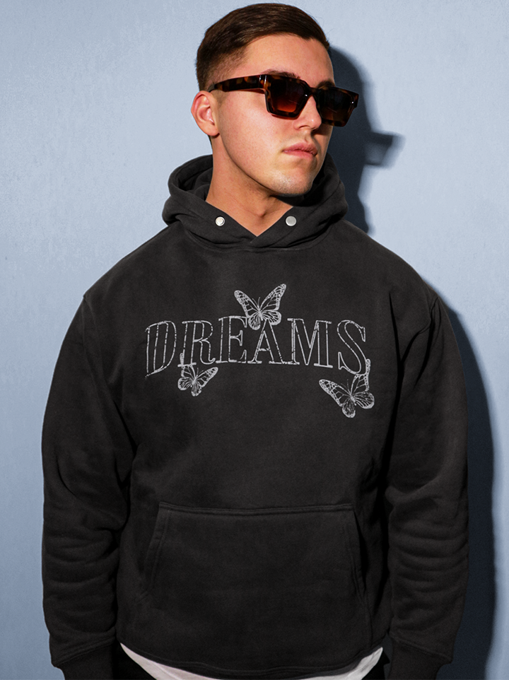 DREAMS HOODIE - WASHED BLACK