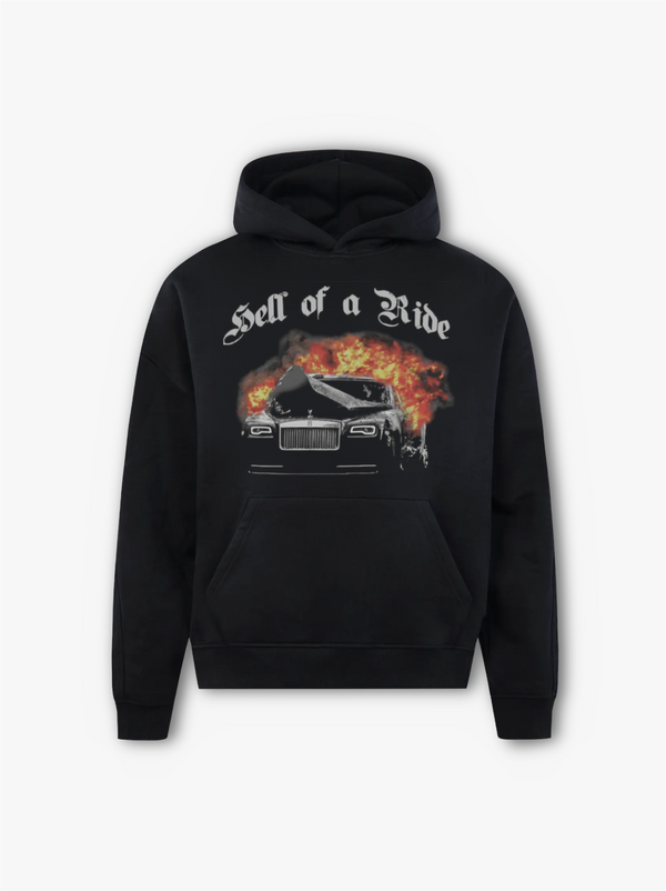 HELL OF A RIDE HOODIE - NOIR