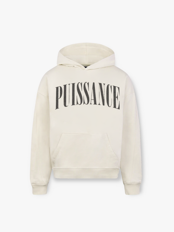 SPRAY LOGO HOODIE - BEIGE