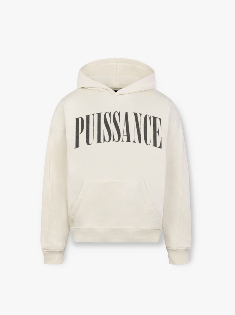 SPRAY LOGO HOODIE - BEIGE